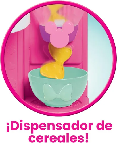 Miniatura 3 de Just Play - Estación de cocina Brunch Cafe de Minnie Mouse de Disney Junior Happy Helpers, juego de cocina para niños, juguetes para niños de 3 años