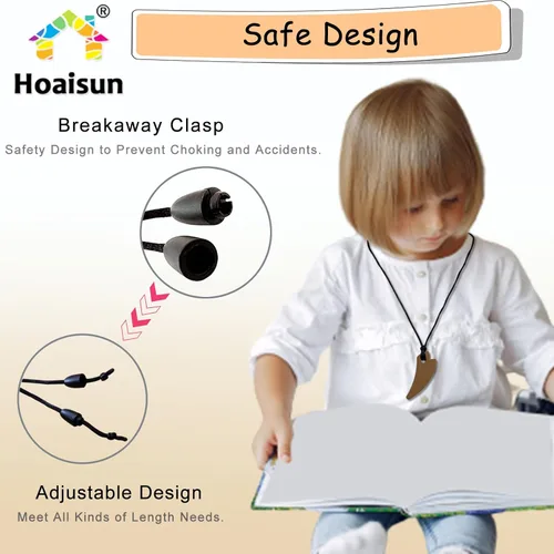 Miniatura 5 de Collares masticables para niños sensoriales, paquete de 7 collares sensoriales para masticar para niños y niñas con autismo, TDAH, SPD, masticar