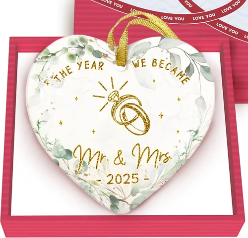 Miniatura 15 de GOSSBY Adorno de Amistad para Mujeres para Amiga - Amigas Que Se Han Convertido en Familia - Adorno Navideño de Cerámica en Forma de Corazón para He