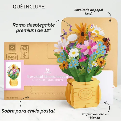 Miniatura 6 de Lovepop Ramo de Flores de Papel Desenfundable de Todos los Días para Ella y Él - Tarjetas de Felicitación 3D para Niños, Niñas, Hombres, Mujeres