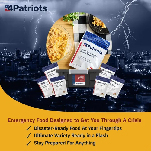 Miniatura 3 de 4Patriots: Suministro de alimentos para emergencias, kit de supervivencia para 4 semanas, alimentos liofilizados, vida útil de 25 años, 196 porciones
