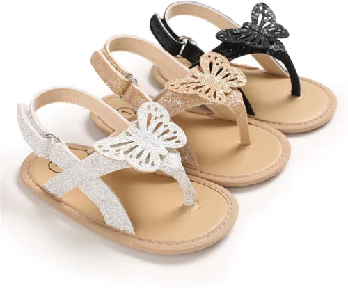 Miniatura 3 de COSANKIM Sandalias de verano para bebés y niñas con suela suave de flores, zapatos de vestir para cuna, recién nacidos, para recién nacidos