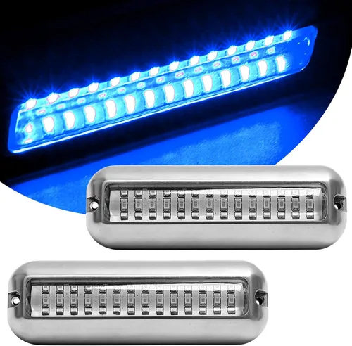 Miniatura 10 de HUSUKU P1 (2.0) 6.6 pulgadas 3600LM Luces LED marinas para barco bajo el agua, 10-36V 90LED IP68, acero inoxidable 316, montaje en superficie