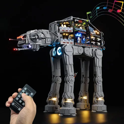 Miniatura 10 de Kyglaring Kit de luces LED compatible con Lego Set 75313, accesorios de iluminación compatibles con el modelo Star Wars at-at 75313, solo luces