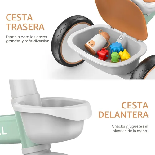 Miniatura 6 de Umatoll Triciclo para Niños Pequeños para niños y niñas de 18 meses a 4 años, juguetes de bicicleta para niños pequeños con asiento ajustable