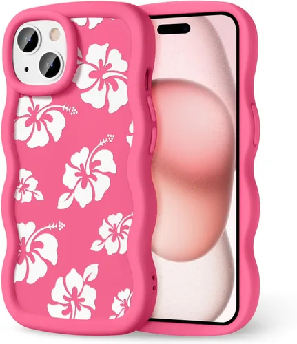 Miniatura 171 de Compatible con iPhone SE/8/7 Funda para Mujeres y Niñas, Marco Ondulado Rizado con Patrón Lindo, Estética Delgada Suave Silicona TPU Parachoques