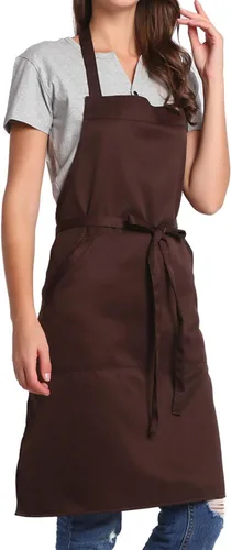 Miniatura 19 de BIGHAS - Delantal ajustable con babero y lazos largos, disponible en 18 colores, ideal para chefs, cocina, hogar, restaurante, mujeres, hombres