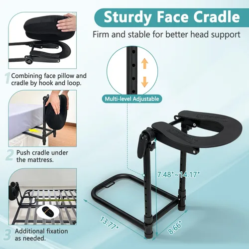Miniatura 5 de Kit de masaje para la parte superior del colchón, almohada facial para reposacabezas de masaje para colchón de cama, soporte para cabezal de masaje