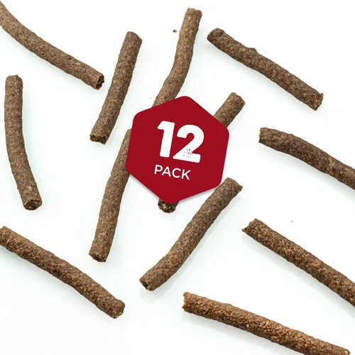 Miniatura 3 de Palitos de carne de res real prémium – 12 unidades (paquete de 1) – 100% natural, sin aditivos, empaquetados en Estados Unidos, fáciles de digerir