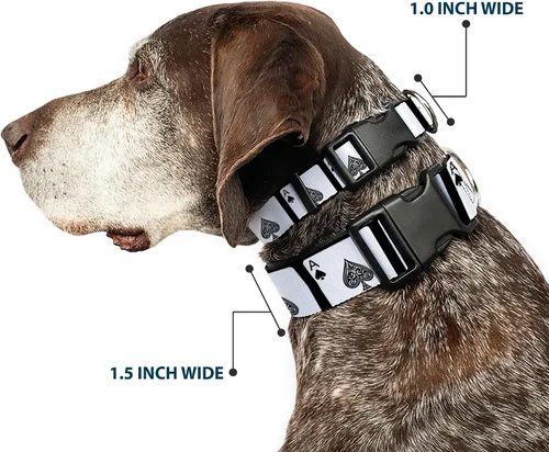 Miniatura 2 de Buckle-Down PC-W30136-S Ace Of Spades Collar de clip de plástico, pequeño/9-15