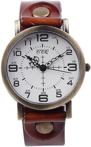 MINILUJIA Relojes hechos a mano para mujer, vintage, punk, hip-hop, gótico, de cuero suave, brazalete de moda, reloj de pulsera para señora, esfera