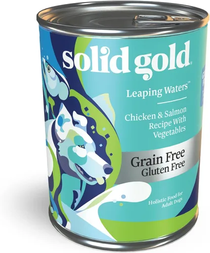 Miniatura 20 de Solid Gold Alimento húmedo para perros con alto contenido de proteínas, ladrando en la luna, sin granos con carne de res real, lata de 6