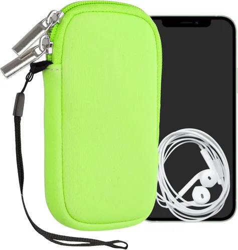 Miniatura 15 de kwmobile Funda universal para teléfono tamaño XS - 3,5/4 pulgadas - Funda de neopreno para teléfono inteligente con cremallera - Funda impermeable
