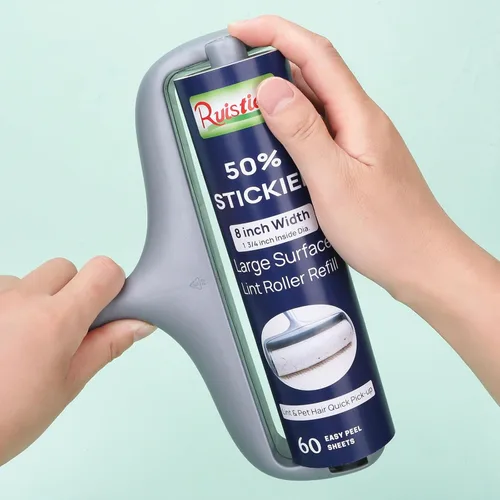 Miniatura 3 de Recambio de rodillo de pelusa de superficie grande 50% más pegajoso para recogida de pelo de mascotas Scotch-Brite, rodillo de pelusa grande extra