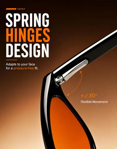 Miniatura 6 de TIJN Lentes con bloqueo de luz azul con doble revestimiento AR lente ámbar naranja para juegos de computadora