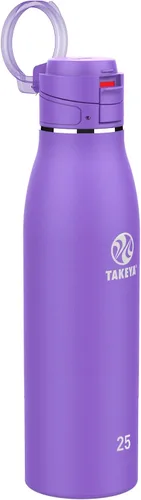 Miniatura 19 de Takeya Traveler - Taza de café de viaje de acero inoxidable con tapa abatible (25 onzas, ónix) – Taza aislada a prueba de fugas para café y té Ónice