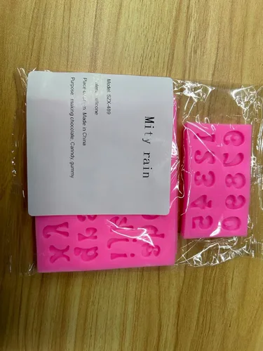 Miniatura 6 de Mity rain 3 moldes de letras para fresas cubiertas de chocolate, molde de silicona en mayúsculas y minúsculas para hacer dulces, gomitas, galletas