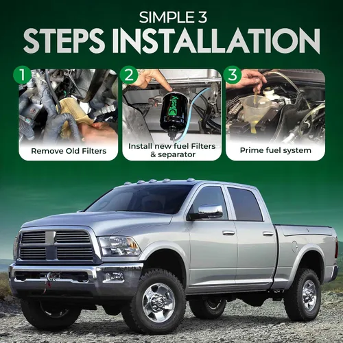 Miniatura 8 de Diesly 6.7L CUMMINS Filtro de combustible diésel de repuesto del separador de agua para 2013-2018 RAM Dodge 2500, 3500, 4500, 5500