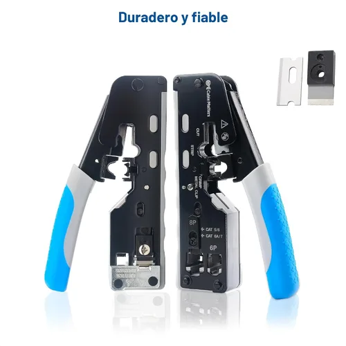 Miniatura 7 de Cable Matters Herramienta de Crimpado Modular Todo en Uno Ethernet Cat 8 (Herramienta de Crimpado Cat5 Cat6 Cat7 Cat8) para Conectores Pasantes