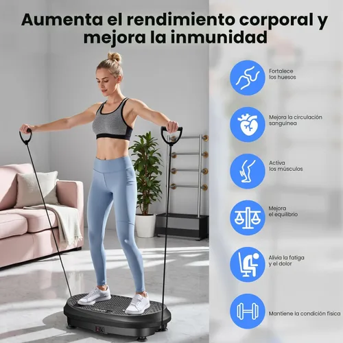Miniatura 7 de Vibration Plate Exercise Machine, Vibrating Fitness Platform, Full Body Shaker Workout Equipment, Bluetooth Power Shaping Vibrate Plate, Board