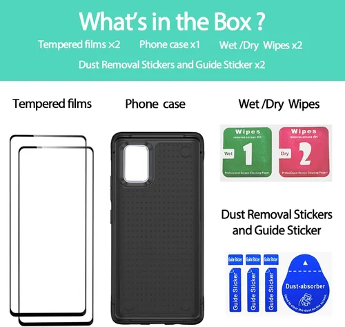 Miniatura 56 de Jeylly Compatible con Samsung Galaxy A22 5G Funda, Funda Samsung A22 5G con 2pcs protectores de pantalla de vidrio templado