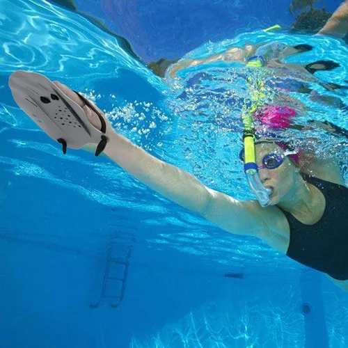 Miniatura 7 de Raquetas de natación de contorno de mano, paletas de entrenamiento de natación con correas ajustables, paletas de mano de natación para mujeres