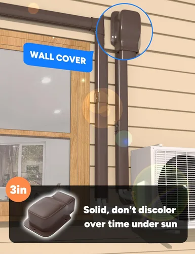 Miniatura 5 de Juego de cubierta de pared de entrada de 3 pulgadas para aires acondicionados sin conductos y bombas de calor, PP decorativo mejorado, resistente
