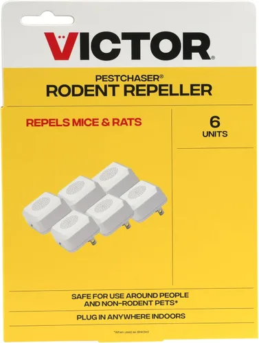 Miniatura 9 de Victor PestChaser - Repelente de roedores con luz nocturna, repelente de roedores ultrasónico para interiores, repelente de roedores, M756K, enchufe