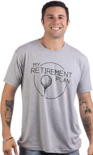 Miniatura 3 de My (Golf) Plan de jubilación Camiseta divertida con texto en inglés Golfing, camiseta de humor para hombre