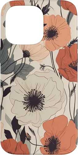 Miniatura 21 de Funda para iPhone 12/12 Pro Minimal Poppy Flower Boho Floral Cute Aesthetic