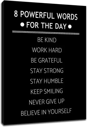 Miniatura 29 de Motivational Wall Art 1% Better Every Day Quote Framed Canvas Poster Inspirational Wall Decor for Office Gym Study Room Small Size Growth Mindset