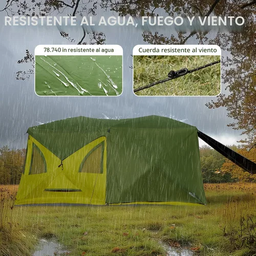 Miniatura 4 de TIMBER RIDGE Tienda de campaña desplegable instantánea para 4/6/8 personas, fácil instalación de 60 segundos, resistente a la intemperie, tienda