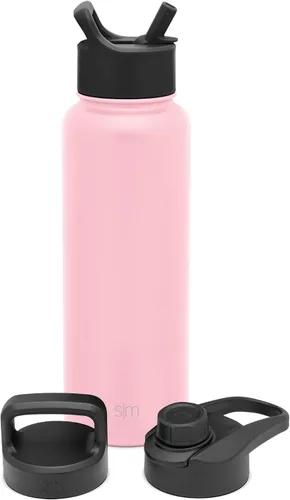 Miniatura 7 de Simple Modern botella de agua reutilizable con tapa para beber y con pajilla, termo de acero inoxidable con aislamiento al vacío, para gimnasio