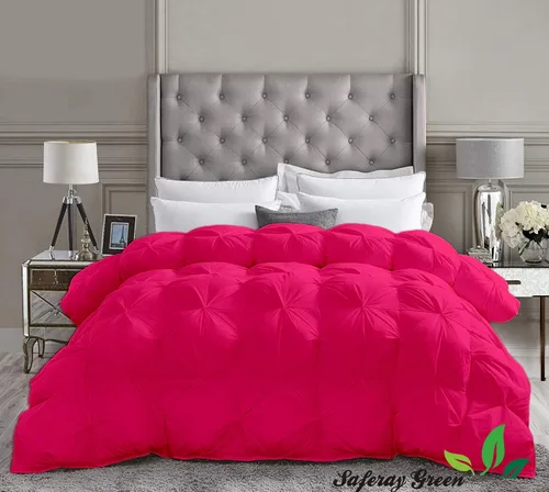 Miniatura 30 de Lujoso y lujoso para todas las estaciones, 100% algodón orgánico, tamaño individual XL, 68 x 92 pulgadas, edredón plisado de 3 piezas con 4 pestañas