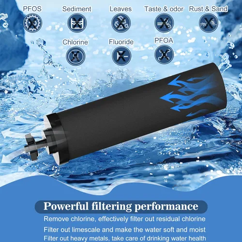 Miniatura 5 de Elementos de purificación negros certificados NSF/ANSI 42, para reemplazo de filtros de agua BB9-2®, compatible con el sistema de filtración por