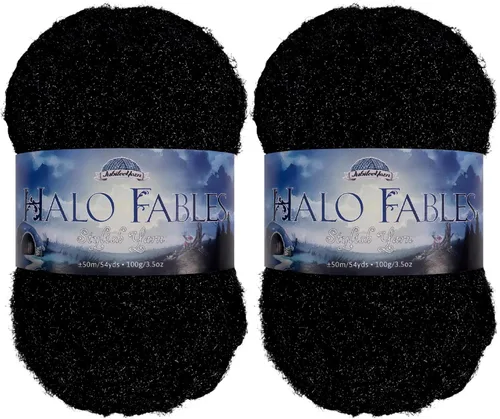 Miniatura 18 de JubileeYarn Halo Fables Yarn - 100g/Skein Bulky Polyester - North Wind Sun - 2 Skeins