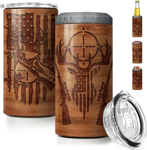 Miniatura 38 de SANDJEST Regalos para Papá Bonito de Bonus - Vaso de 12oz de la Hijastra, el Hijo - Diseño 4 en 1 Vaso de Papá Paso Aislante Enfriador de Latas