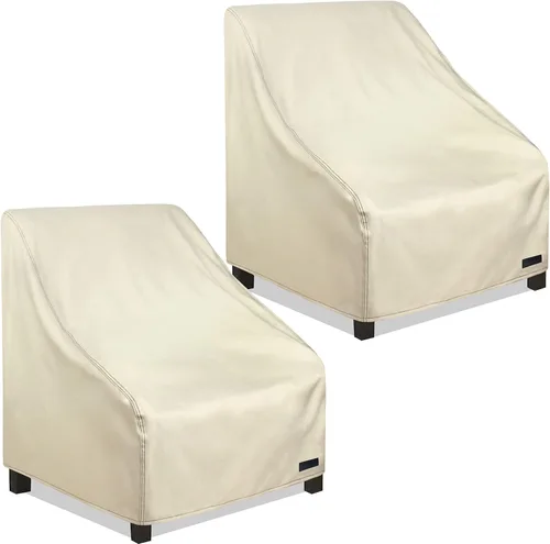 Miniatura 18 de NettyPro Fundas para Sillas de Patio Impermeables para Muebles de Exterior Sillón Giratorio Reclinable Mecedora Lounge Asiento Profundo, Se Adapta