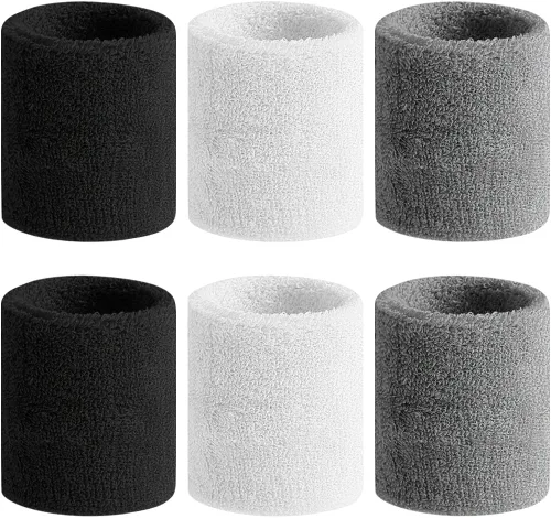 Miniatura 12 de BEACE Bandas para el sudor - Muñequeras deportivas para hombres y mujeres - Absorción de humedad, tela de rizo de algodón atlética para tenis