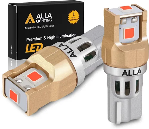 Miniatura 16 de Alla Lighting Bombillas de Luces LED en Miniatura T10/T15 912 921 194 168, 6000K Xenón Blanco 12V Súper Brillante Reversa de Retroceso, Licencia