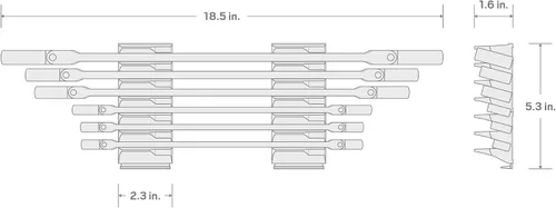 Miniatura 7 de TEKTON Juego de llaves de trinquete de cabeza flexible larga de 12 puntas con organizadores modulares, 6 piezas (1/4-13/16 pulg.) WRB96300