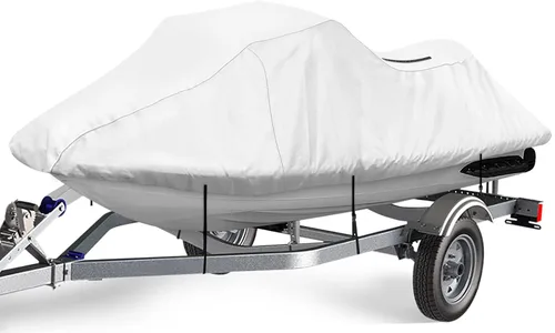 Miniatura 1 de iCOVER Funda para Jet Ski - Fundas impermeables resistentes transportables para Seadoo Kawasaki Yamaha Wave Runner, se ajusta a modelos de PWC