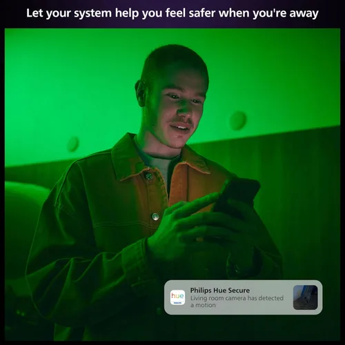 Miniatura 7 de Philips Hue Cámara de escritorio segura, resolución de video de 1080P, notificaciones, audio bidireccional, integración perfecta, soporte de Negro