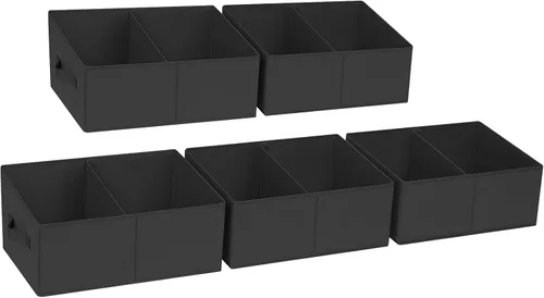 Miniatura 19 de DIMJ Contenedores de almacenamiento trapezoidales para ropa, 4 paquetes organizadores de armario y cestas de almacenamiento, cestas plegables