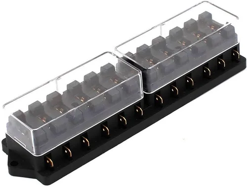 ESUPPORT Camión de coche 12 vías circuito ATO estándar hoja fusibles bloque titular 12 V 24 V