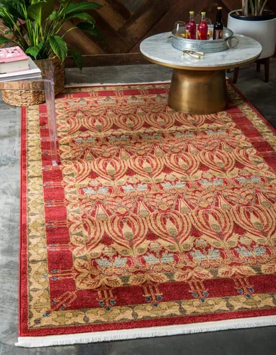 Miniatura 5 de Unique Loom Edinburgh Collection - Alfombra rectangular (2 pies x 3 pies 1 pulgada, rectangular, azul marino/bronceado)