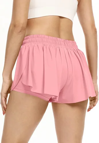 Miniatura 91 de Blaosn Pantalones cortos atléticos fluidos para mujer, gimnasio, yoga, entrenamiento, correr, pantalones cortos de tenis, falda falda linda, ropa