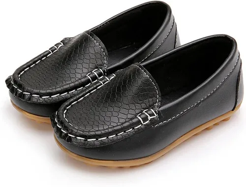 Miniatura 3 de Lonsoen - Mocasines de meter para niños y niñas, suaves y de vestir
