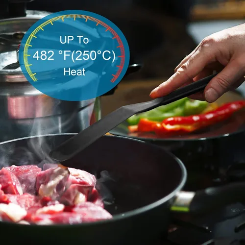 Miniatura 4 de Zopeal 2 Piezas Espátula para Crepes de Silicona Estrecha y Larga, Volteador Resistente al Calor para Cocinar, Espátula para Tortitas Antiadherente