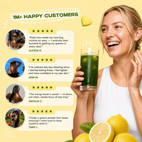 Miniatura 4 de Kiala Nutrition Super Greens, Polvo de vegetales orgánicos con espirulina y clorella para la digestión, salud intestinal, inmunidad, energía, sin